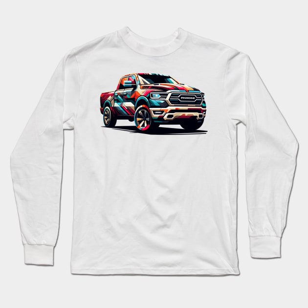 Dodge Ram 1500 Long Sleeve T-Shirt by Vehicles-Art